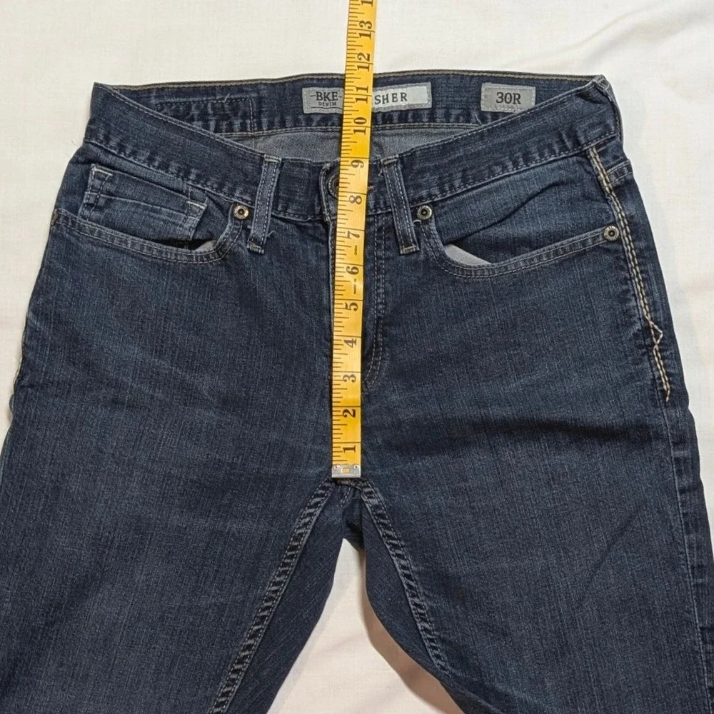BKE Asher Slim Straight Jeans Mens 30R Dark Wash Denim